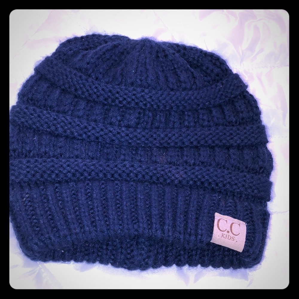 C.C kids navy blue beanie💙
